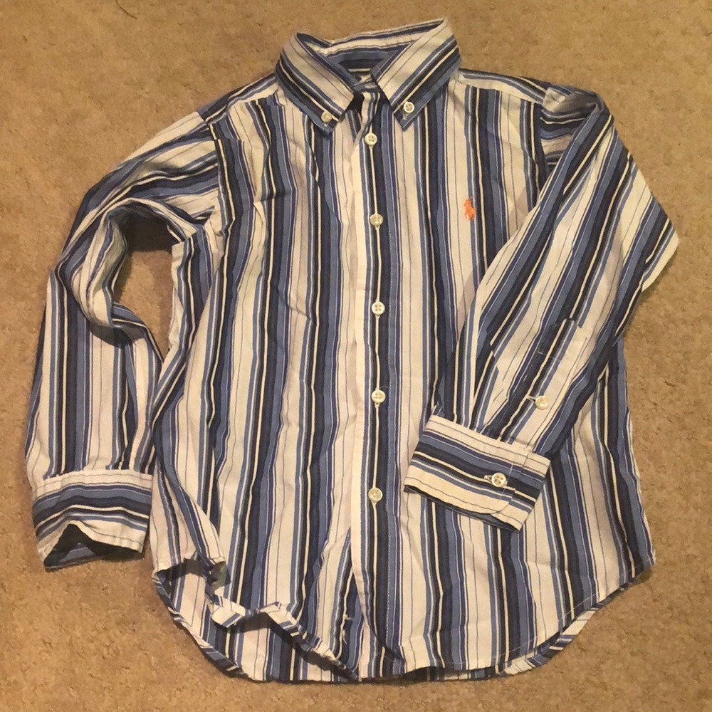 Kids long sleeve button up dress shirt